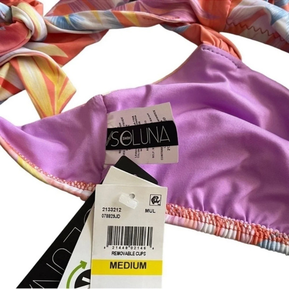 SO LUNA Colorful Swim Bra Size M - Picture 3 of 6